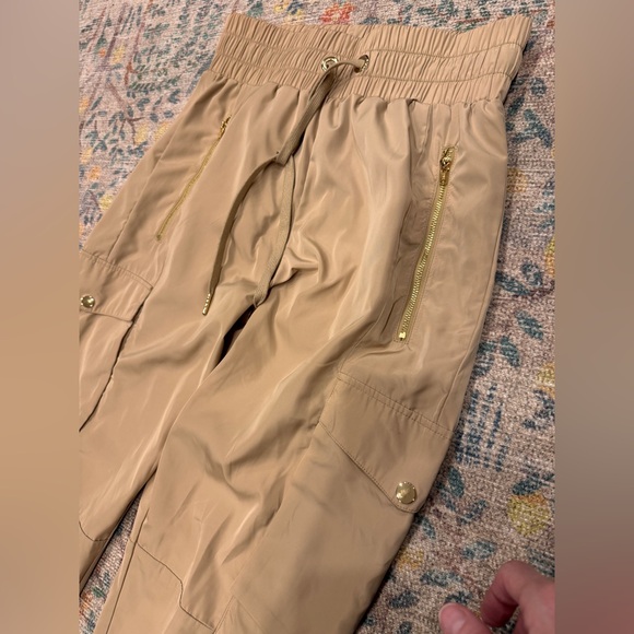 Adam Selman Sport Gold Tan Cargo Track Pants in Chino Size Medium Like New! - Picture 4 of 11